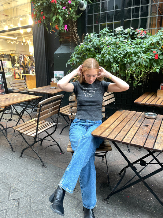 Introverted Bodycon Tee - Black