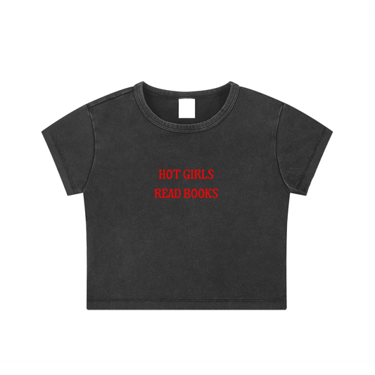 Hot Girls Read Books Crop Top