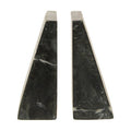 Set of Two Black Marble Bookends | Marris