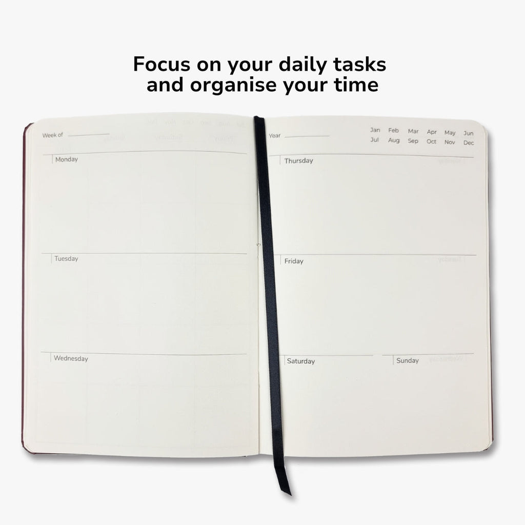 Undated Yearly Productivity Planner - Green