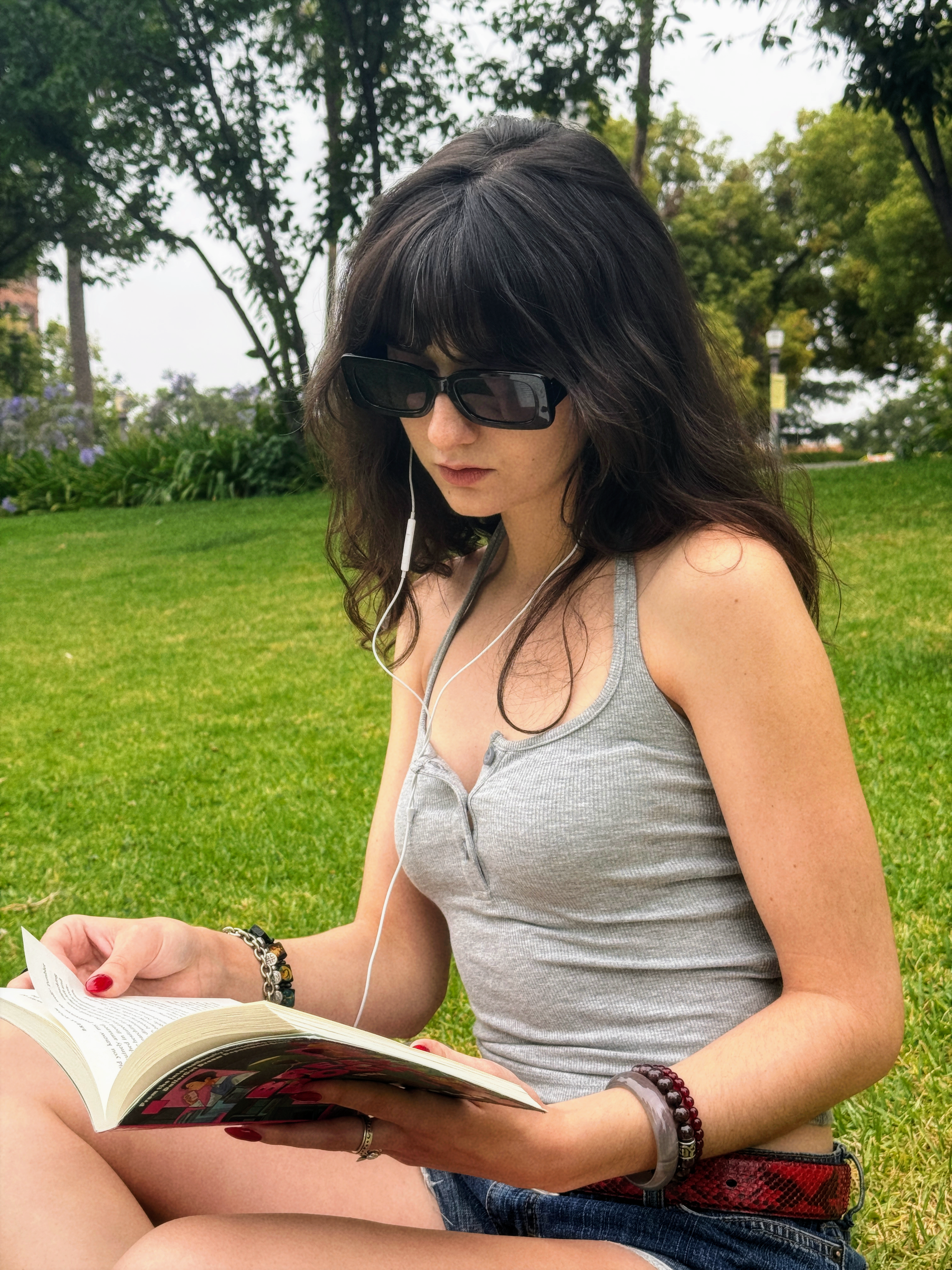 Book Addict Ribbed Henley Tank