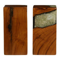 Set of 2 Teak and Resin Bookends | Sakra