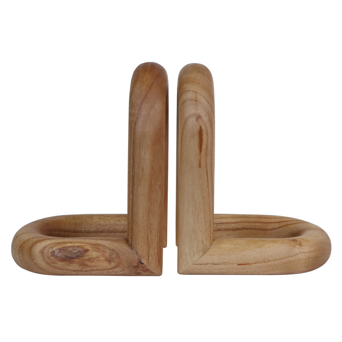 Natural Wood Set of 2 Bookends | Arlo