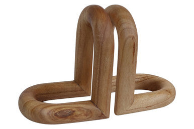Natural Wood Set of 2 Bookends | Arlo
