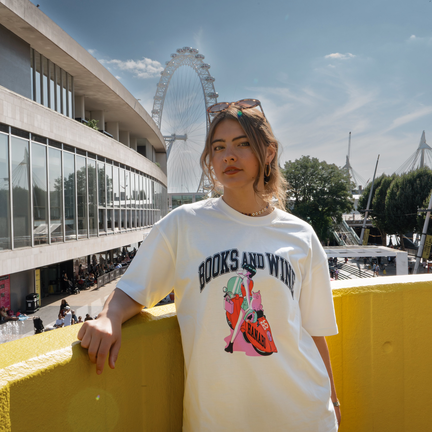 chao! x HANABI Books And Wine tee