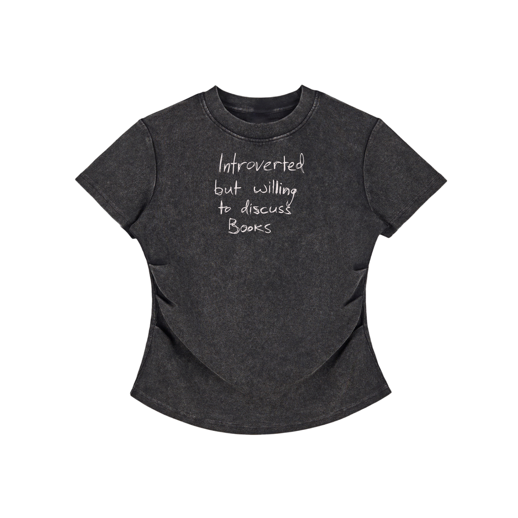 Introverted Bodycon Tee - Black