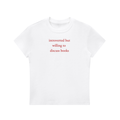 Introverted But Willing To Discuss Books Baby Tee