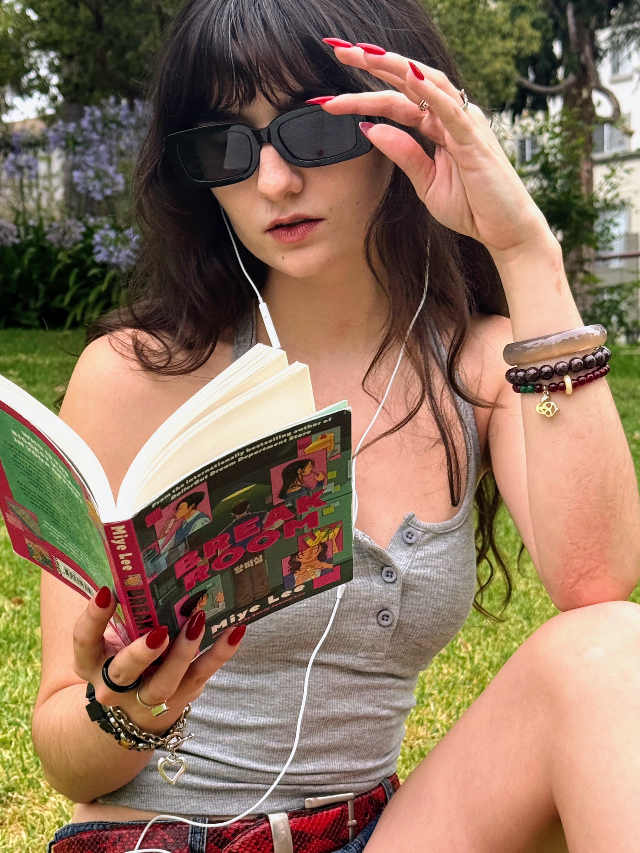 Book Addict Ribbed Henley Tank