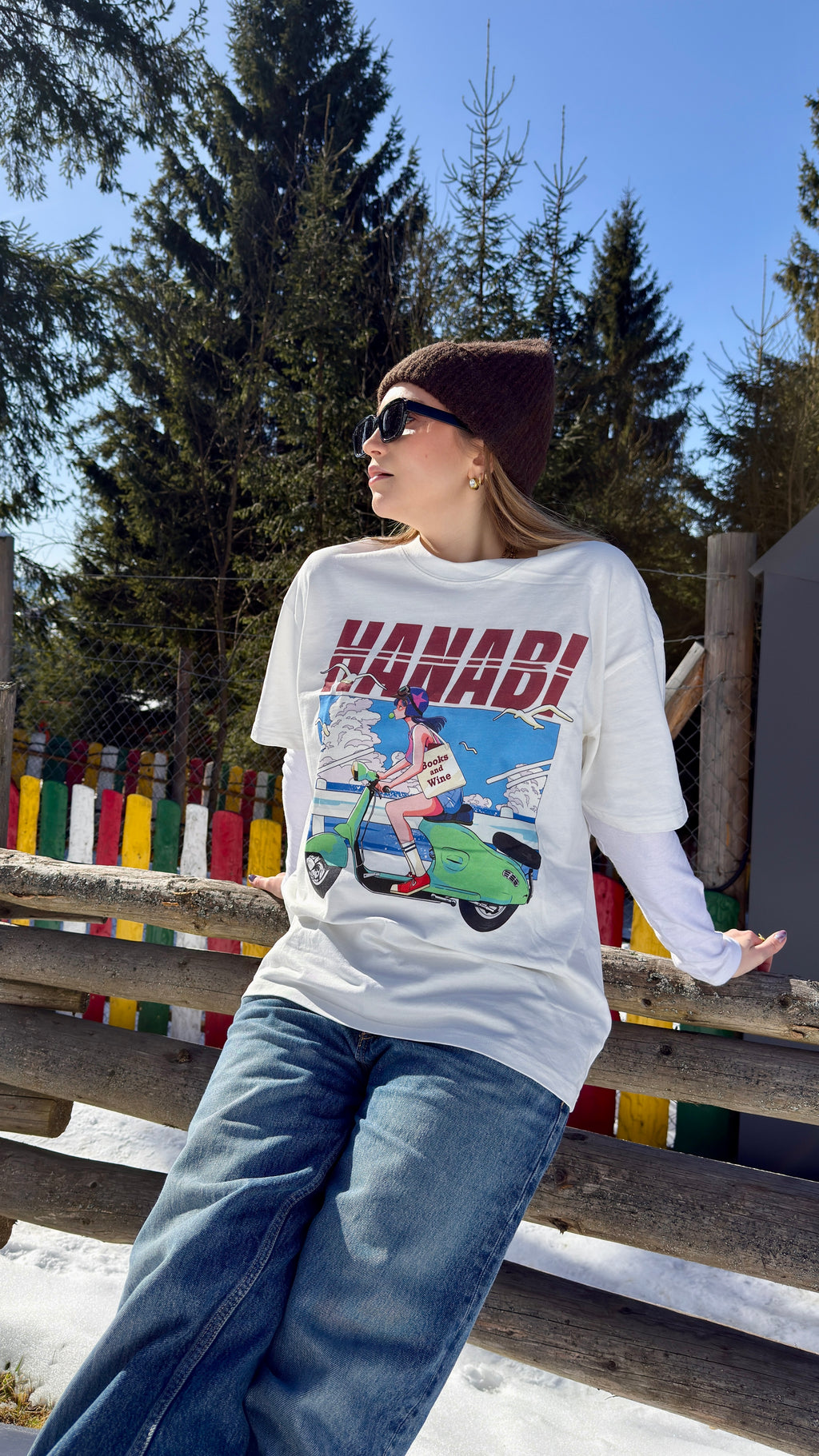 HANABI books and wine tee