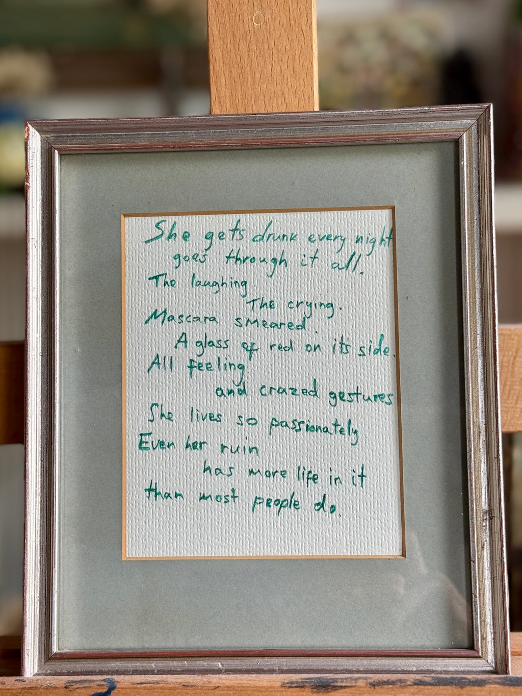 She Gets Drunk Every Night Poem