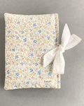 Wildflower Meadow Book Sleeve with White Broderie Anglaise Ribbon Tie