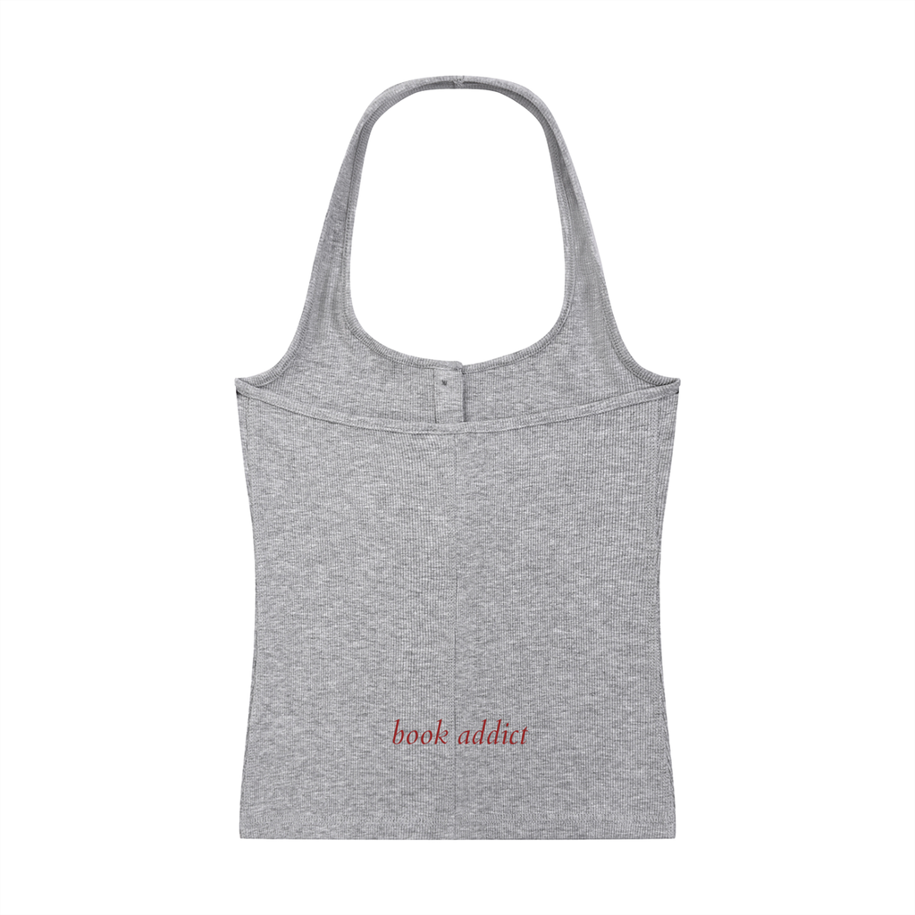 Book Addict Ribbed Henley Tank