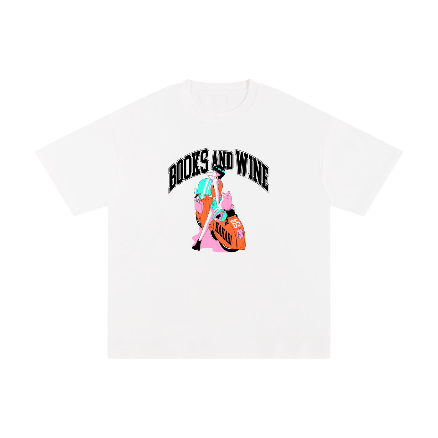 chao! x HANABI Books And Wine tee