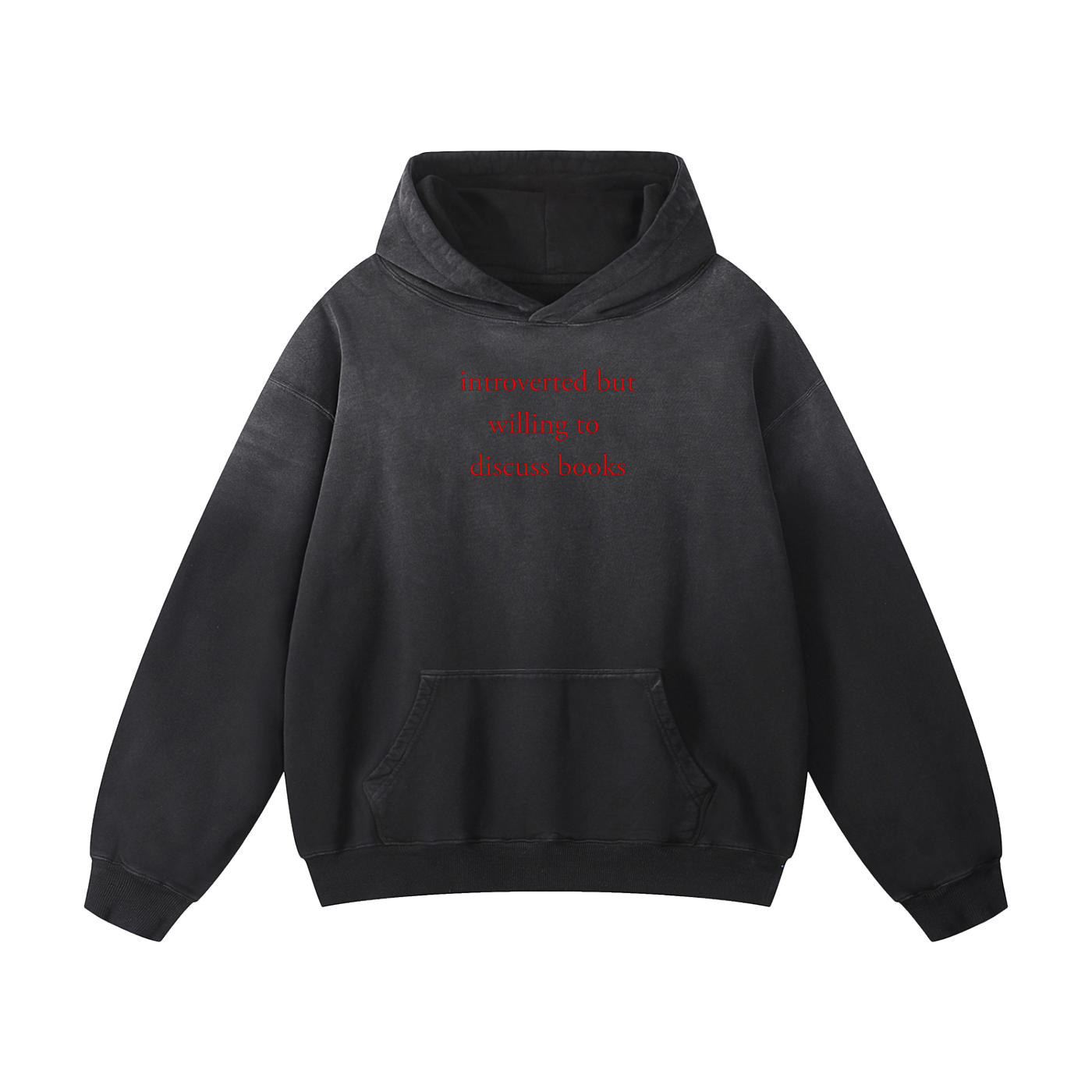 introverted but willing to discuss books hoodie