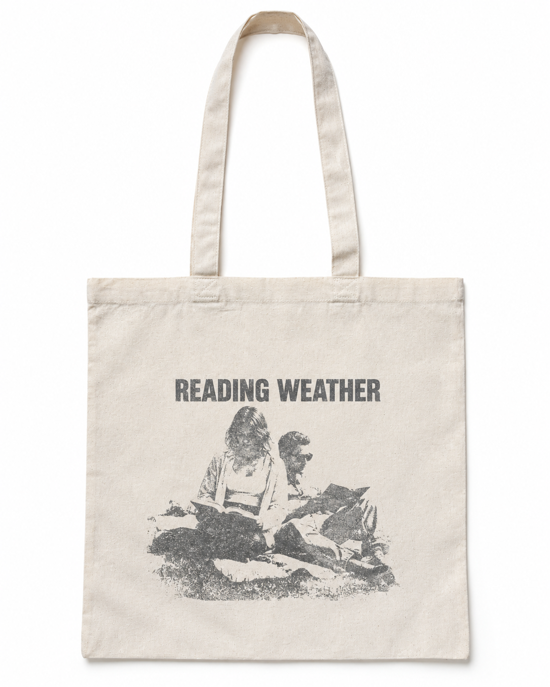 reading weather tote bag from hanabi club